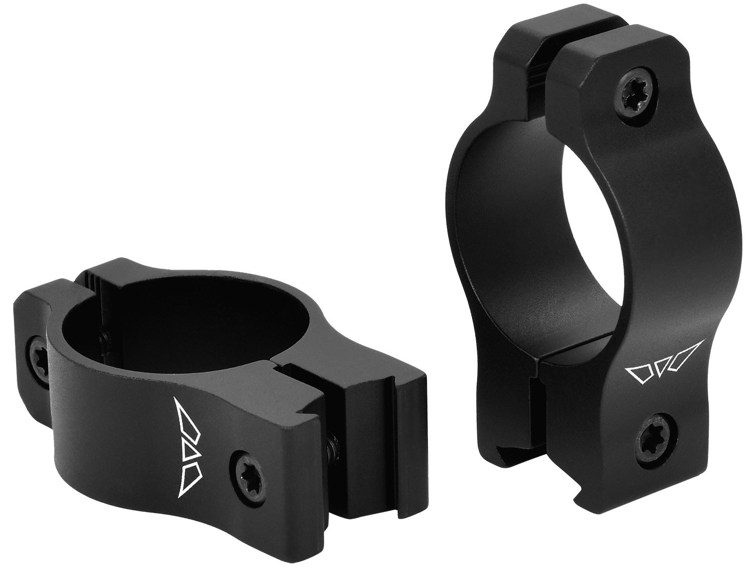 Warne V421M Rimfire Rings Vapor Matte Black Aluminum 1″ Tube Medium Rimfire/Vertical Split 3/8″ Dovetail 0 MOA