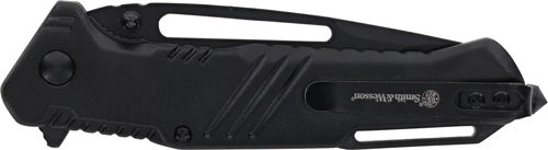 S&W KNIFE EXTREME OPS 3″ TANTO – W/GLASS BREAKER BLACK/BLACK