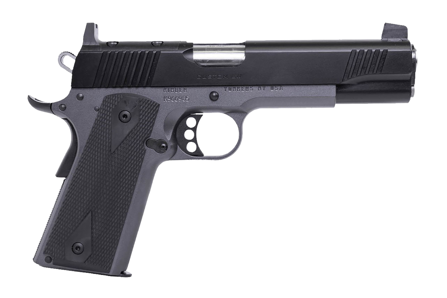 Kimber Mfg.,inc 3000458 Custom LW Shadow Ghost OR TFS 45 ACP 8+1 5″ Black Match Grade KimPro Black Optic Ready Stainless Slide KimPro Gray F/S Rubber Grip Crimson Trace Urban Camouflage Grip