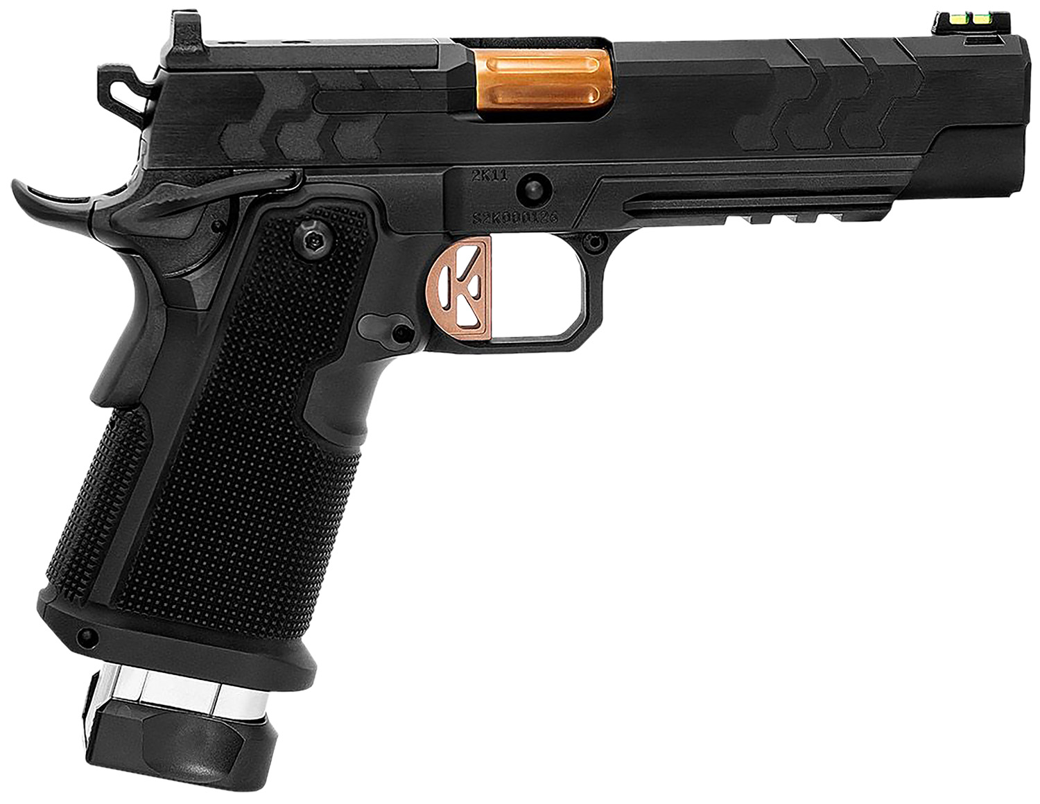 Kimber Mfg.,inc 3500050 2K11 (OR) 45 ACP 17+1 5″ High Polished w/ Coyote PVD, Brush Polish Flats w/ DLC Coating Stainless Steel Slide Aluminum Grip