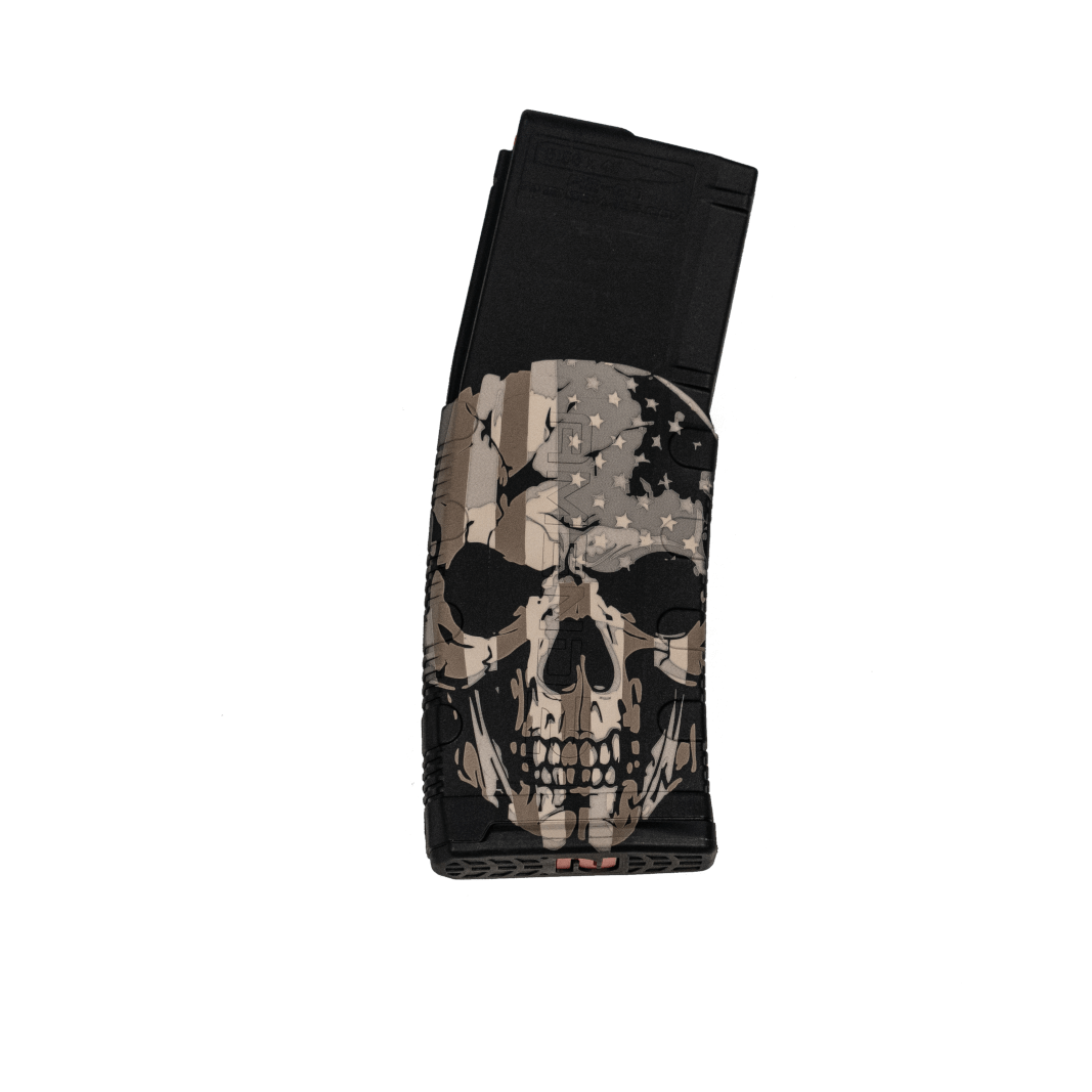 Black Rain Ordnance Skull with Flag AR Magazine 5.56×45 30/rd