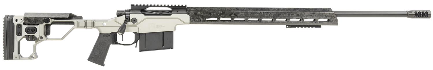 Christensen Arms 8010307500 Modern Precision  300 Win Mag 26″ Threaded Carbon Fiber Barrel 5+1, Black Nitride Finish, Tungsten Anodized Folding Stock, Polymer Grip