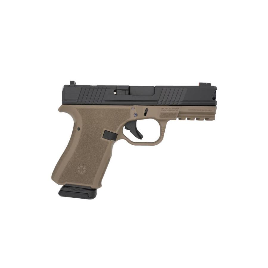 Black Rain Frontline Handgun 9mm Luger 15rd Magazine 3.75″ Barrel FDE/Black Finish Optic Ready