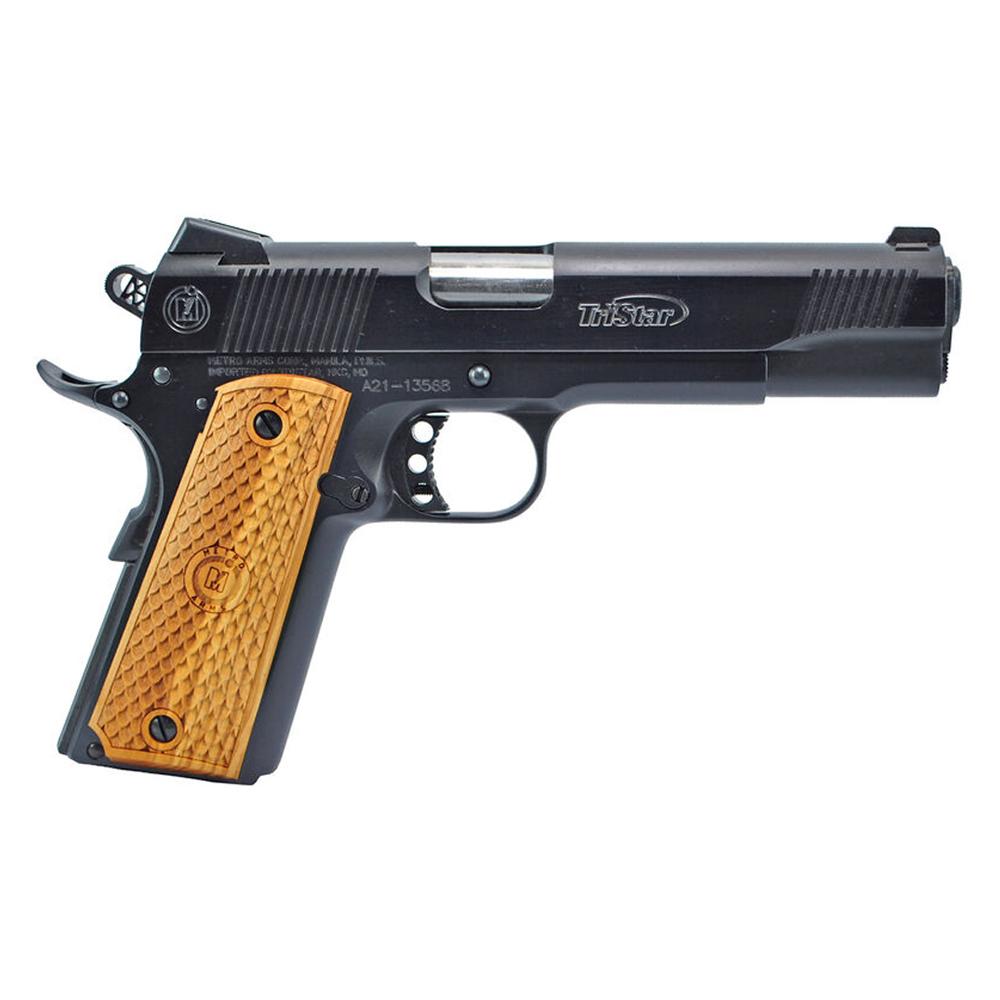TriStar American Classic II 1911 Handgun 9mm Luger 10rd Magazine 5″ Barrel Black with Wood Grip