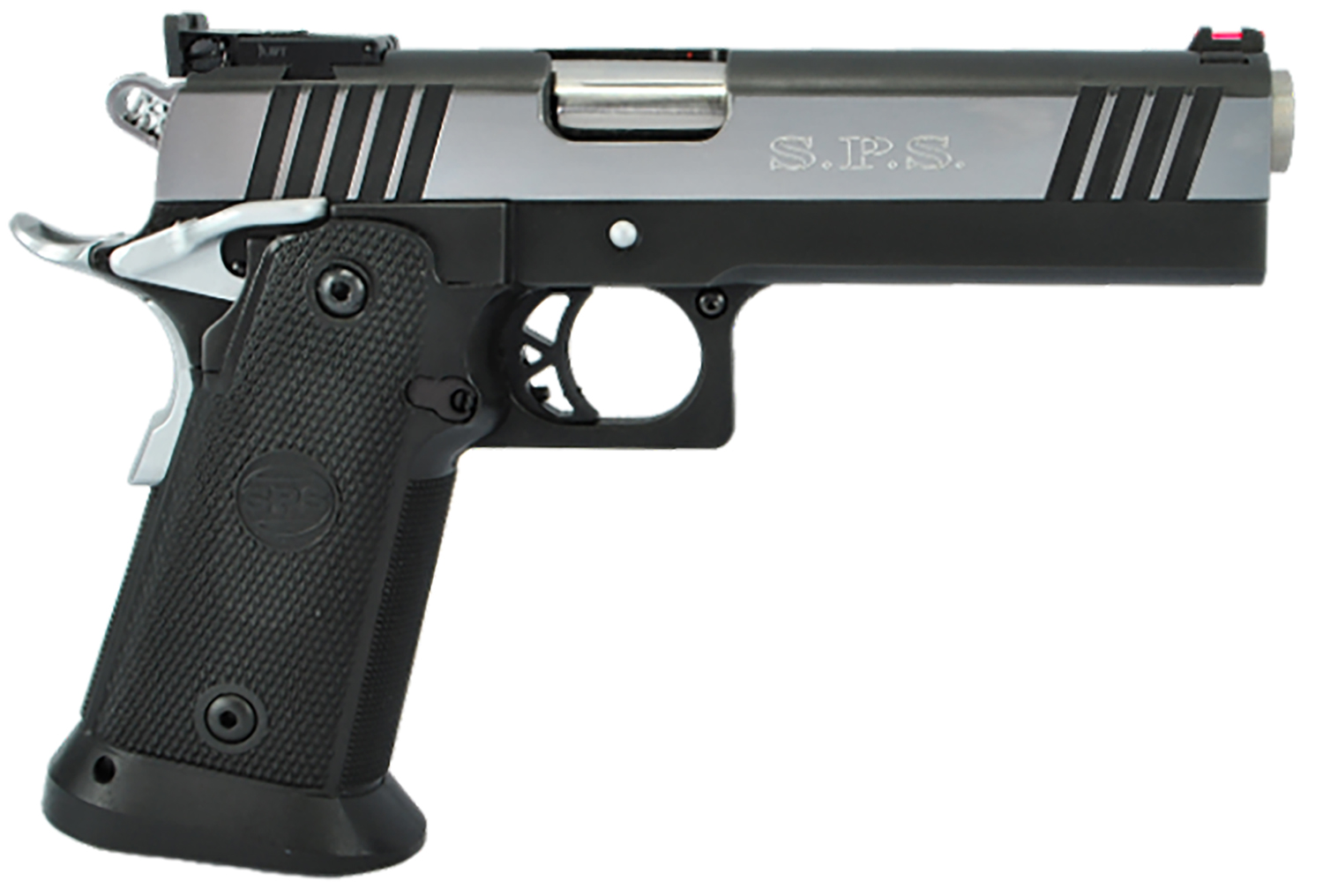 TriStar 85674 SPS Pantera 1911 9mm Luger 18+1 5″ Stainless Steel Barrel, Black Chrome Serrated Steel Slide, Black Steel Frame w/Beavertail, Black Polymer Grip, Right Hand