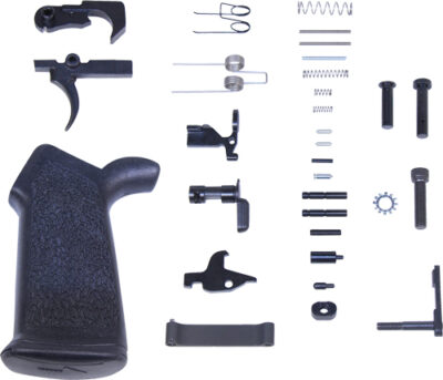 GUNTEC COMPLETE LOWER PARTS - KIT AR15 W/ ERGONOMIC GRIP