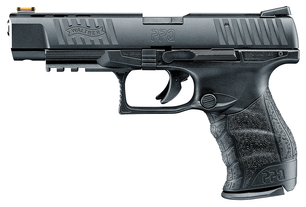 Walther Arms 5100302 PPQ M2 22 LR 12+1 5″ Threaded Steel Barrel, Matte Black Tenifer Serrated/Steel Slide, Black Polymer Frame w/Picatinny Rail, Black Polymer Grips