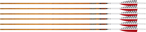 EASTON ARROW 6.5 CARBON LEGACY - 400 4" FEATHER LEFT HELI. 6PK