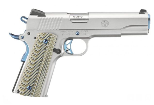 SR1911 Full Sz 45 ACP 5″ SS/Cobalt Bl, 7/8rd TALO
