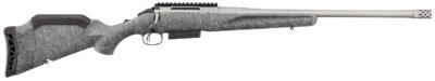 Ruger 46905 American II  Full Size 450 Bushmaster 3+1 20" Gun Metal Gray Cerakote Threaded Barrel & Alloy Steel Receiver w/Picatinny Rail, Gray Splatter Adj LOP Synthetic Stock