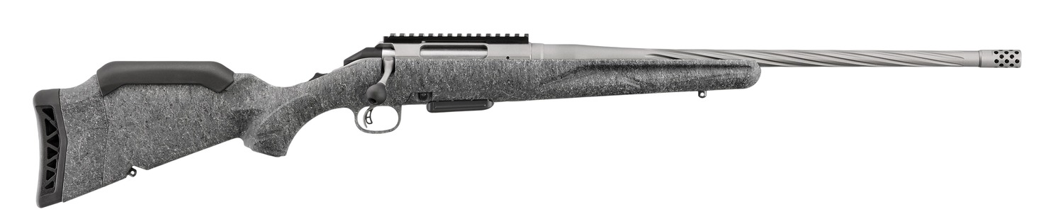 Ruger 46991 American II 350 Legend 5+1 20″ Gun Metal Gray Cerakote Spiral Threaded Barrel, Gun Metal Gray Cerakote Alloy Steel Drilled & Tapped Receiver, Gray Splatter Adj LOP Synthetic Stock