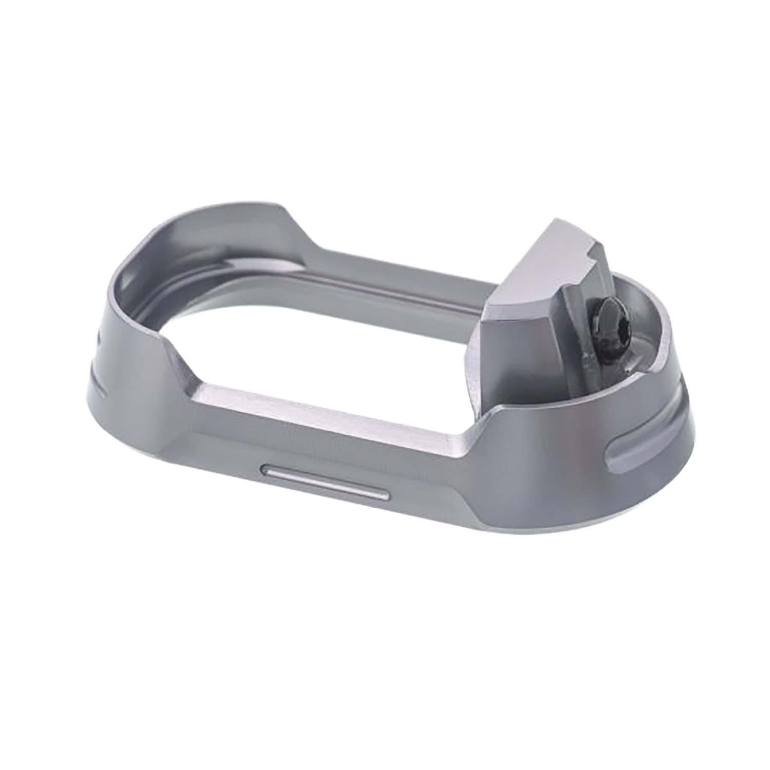 Tyrant CNC TDG19G34MWGREYBLKSCRW Magwell Fits Glock 19 Gen 3-4 Grey Aluminum