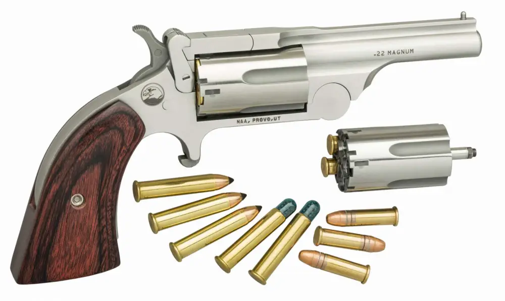 NORTH AMERICAN ARMS RANGER II HGD 22LE/22WMR  2.5″ BBL BREAKTOP FULL RIB