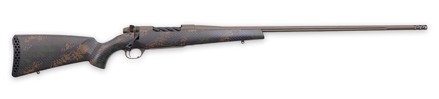 Weatherby MBC20N270WR8B Mark V Backcountry 2.0 270 Wthby Mag 3+1 28″ Patriot Brown Cerakote Fluted Barrel/Peak 44 Blacktooth Carbon Fiber w/ Dark Green/Brown Sponge Stock