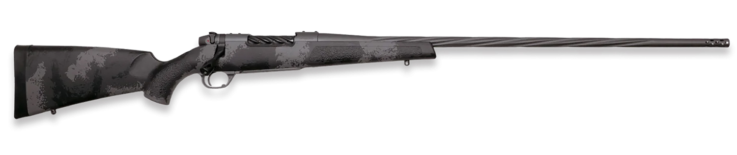Weatherby MLW01N7MMRR8B Mark V Live Wild 7mm Rem 3+1 26″ Gray Cerakote Fluted Threaded Barrel, Gray Cerakote Drilled & Tapped Steel Receiver, Fixed Black w/Gray Accents Polymer Stock, Right Hand