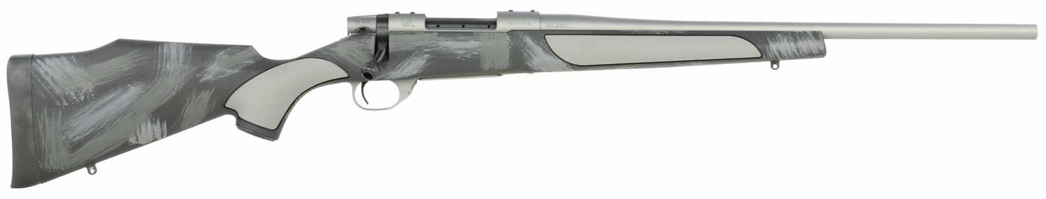Weatherby VC38308NR2T Vanguard Shadow 308 Win 4+1 22″ Carbon Gray Cerakote Threaded Barrel, Carbon Gray Cerakote Steel Drilled & Tapped Receiver, Black w/Gray & White Accents Monte Carlo Stock