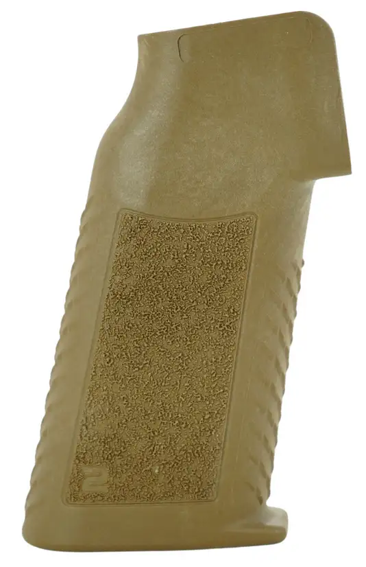 AMEND2 PISTOL GRIP ENHANCED 2 COYOTE BROWN NO BEAVERTAIL OR GRIP SCREW ( 100 PER CASE )
