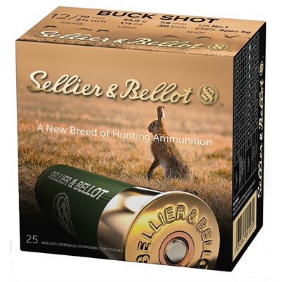 BUCK SHOT 12 GAUGE 2-3/4” 1-1/8OZ #1 SHOT 25/BOX