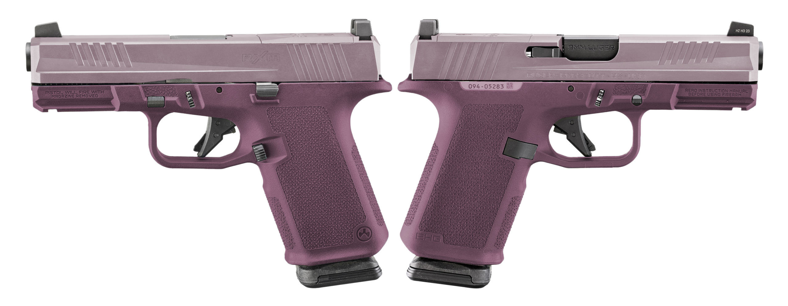 RUGER RXM 9MM PISTOL 4″ BBL TWO TONE BLUSH, MAGPUL EHG, O.R. 2-15RD MAGS – ORION EXCLUSIVE