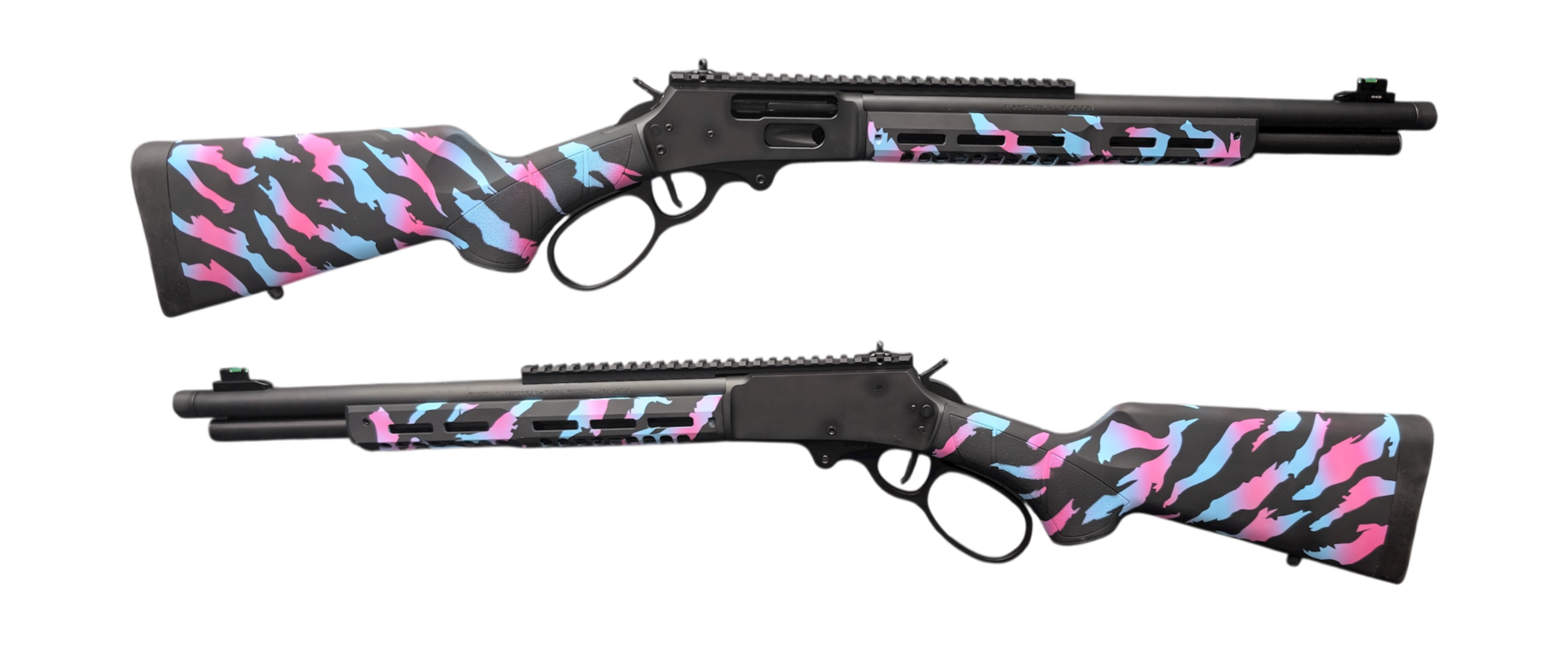 SMITH & WESSON 1854 STEALTH HUNTER MIAMI TIGER STRIPE 45LC LEVER ACTION 16.3″ 8+1RD
