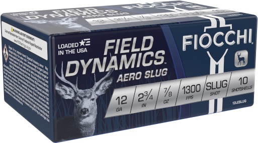 FIOCCHI AERO SLUG AMO 12GA 2.75 IN 7/8 OZ LOW RECOIL 10-RD ( 25 BOXES PER CASE )