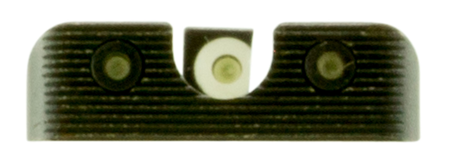 TruGlo TG231X1W Tritium Pro Black | Green Tritium White Outline Front Sight Green Tritium Rear Sight