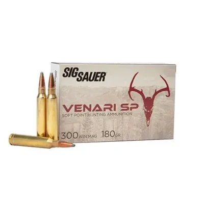 SIG SAUER VENARI 300 WIN MAG 180GR SOFT POINT 20RD BOX (10 PER CASE)