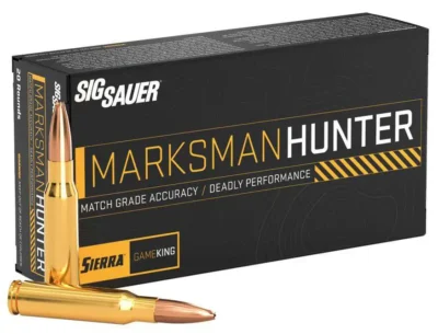 SIG SAUER MARKSMAN HUNTER AMO 6.5 CREEDMOOR 130GR SIERRA GAMEKING 20RD (10 BOX CASE)