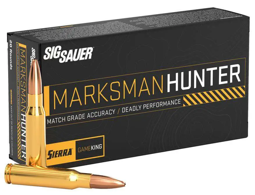 SIG SAUER MARKSMAN HUNTER AMO 6.5 CREEDMOOR 130GR SIERRA GAMEKING 20RD (10 BOX CASE)