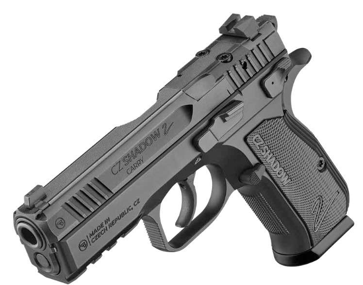 CZ SHADOW II CARRY 9MM PISTOL BLACK 4″ 2-15RD MAGS