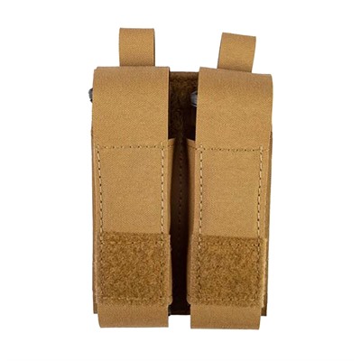 DOUBLE PISTOL MAGNA MAG POUCH LAMINATE COYOTE BROWN