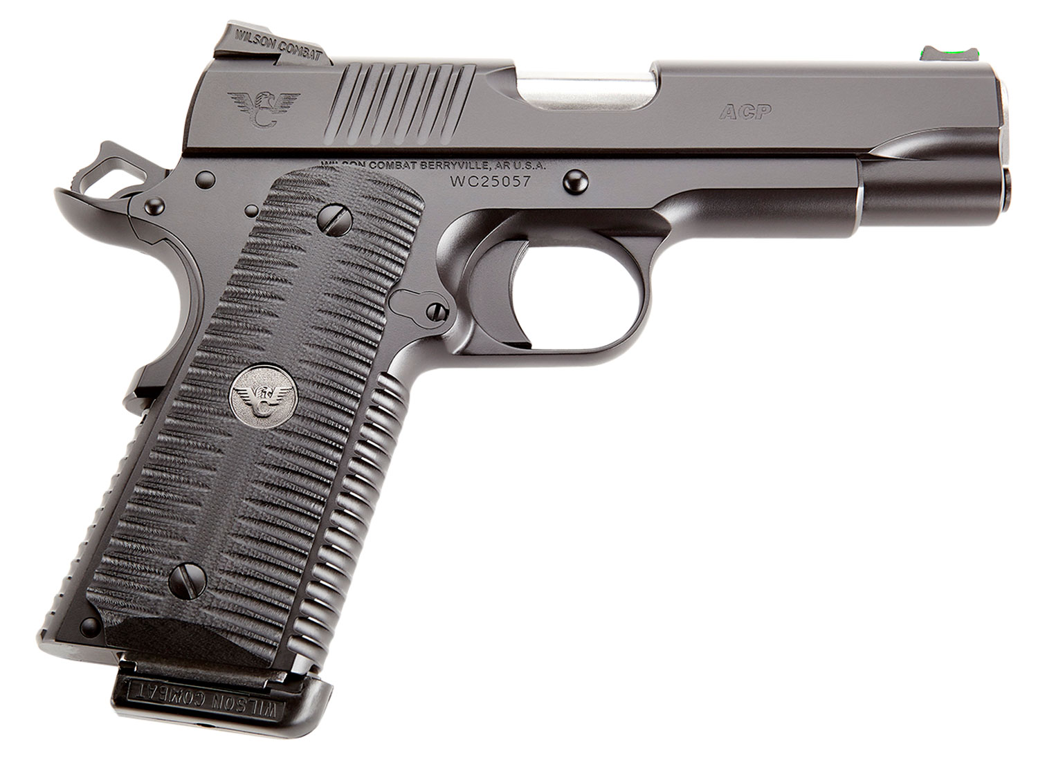 Wilson Combat ACPCOM9 ACP Commander 9mm Luger 10+1 4.25″ Stainless Match Grade Barrel, Black Serrated Carbon Steel Slide, Black Armor-Tuff Carbon Steel Frame w/Beavertail, Black G10 Eagle Claw Grip