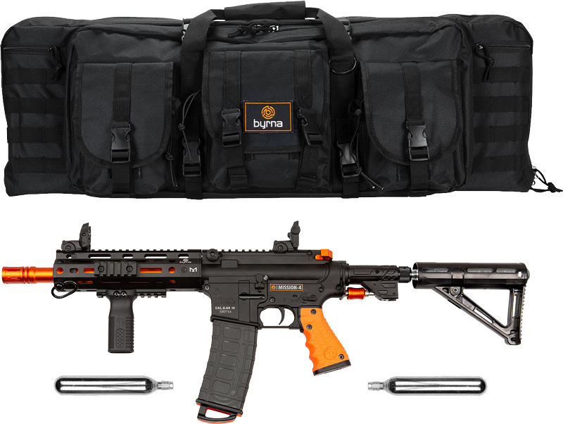 BYRNA MISSION 4 LAUNCHER BLACK - /ORG W/2 88GR CO2