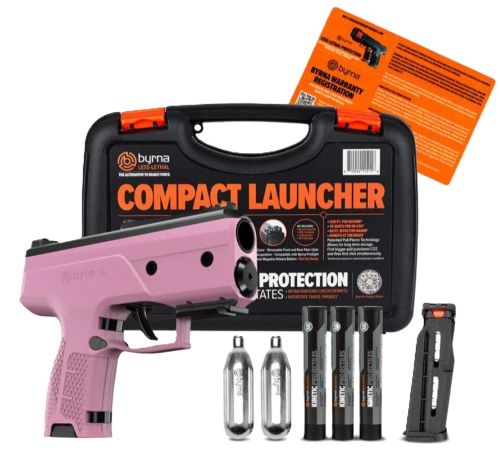 BYRNA CL UNIVERSAL KIT PINK – W/2 MAGS & PROJECTILES 61 CAL