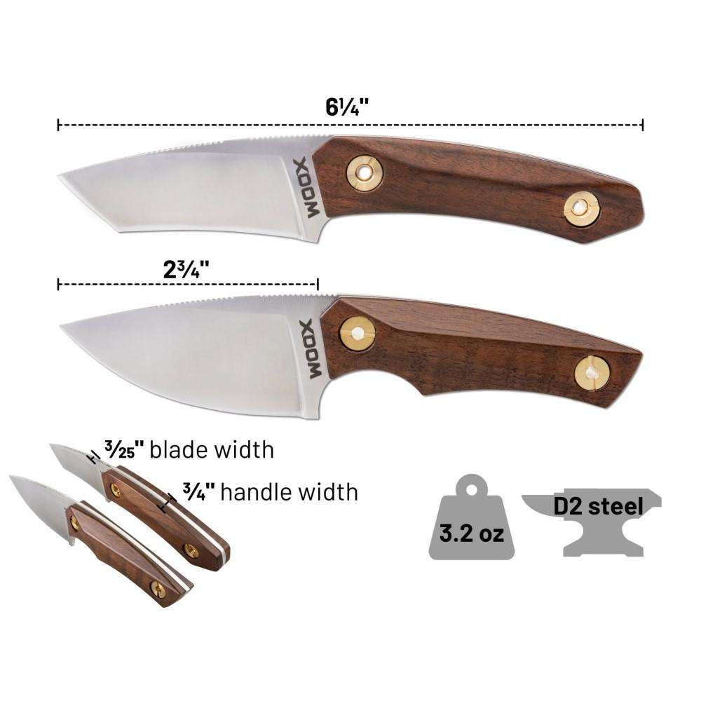 WOOX BAD BOY FIXED BLADE KNIFE – TANTO – WALNUT