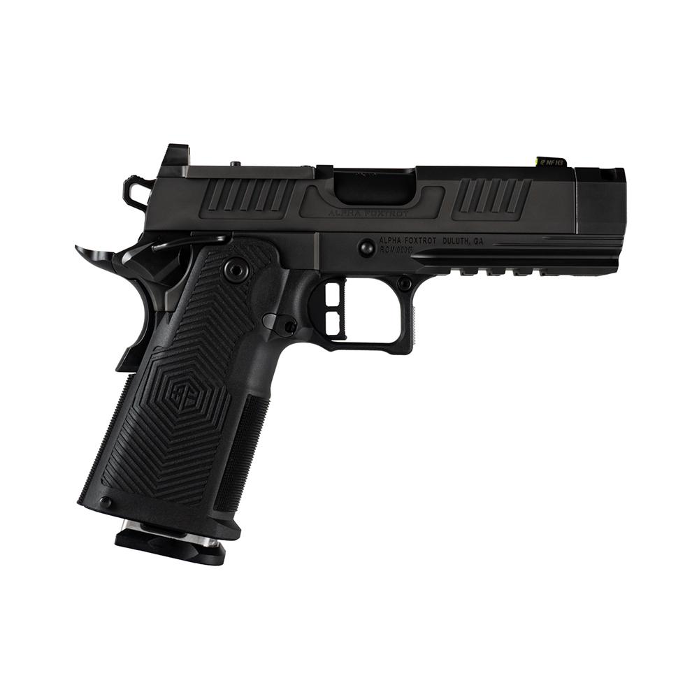 Alpha Foxtrot AF1911-Romulus Handgun 9mm Luger 10rd Magazine(2) 3.5″ Compensated Threaded Barrel Black MOS Cut