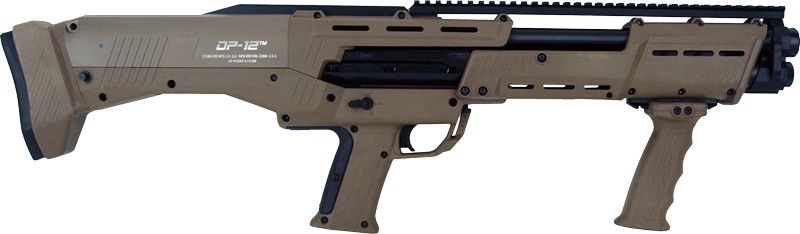 DP-12 12 GA DOUBLE BARREL PUMP – SHOTGUN 16 RDS FLAT DARK EARTH
