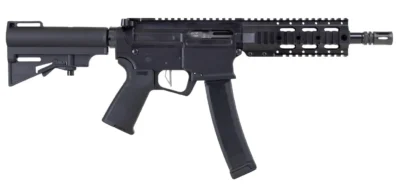 DPMS KITTY KAT S9 HGA  9MM 8IN BBL A4 SLICK SIDE QUAD RAIL SBA3 KK9-S PISTOL BLACK SCORPION MAG