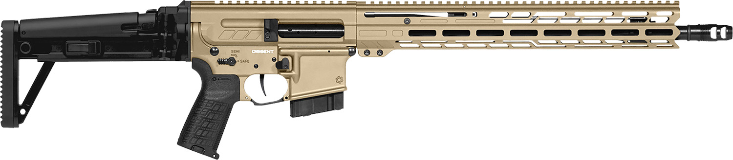 CMMG 28A490FCT Dissent MK4 22 ARC 10+1 16.10″ Coyote Tan Cerakote Picatinny Rail Aluminum Receiver, M-LOK Handguard, Black CMMG Dissent Side Folding Stock, Zeroed Drop-In Single Stage Trigger