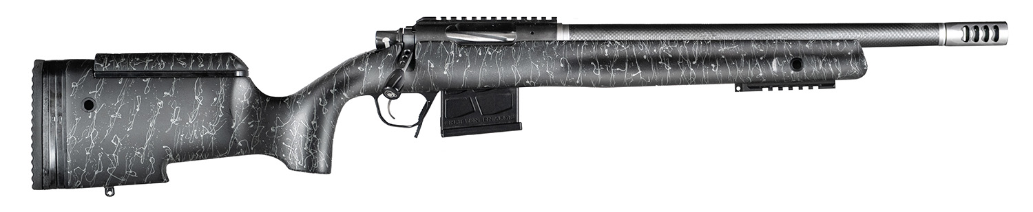Christensen Arms CA10271488481 BA Tactical Long Range 308 Win 4+1 16″ Carbon Fiber Barrel, Black Nitride Finish, Black with Gray Webbing Stock