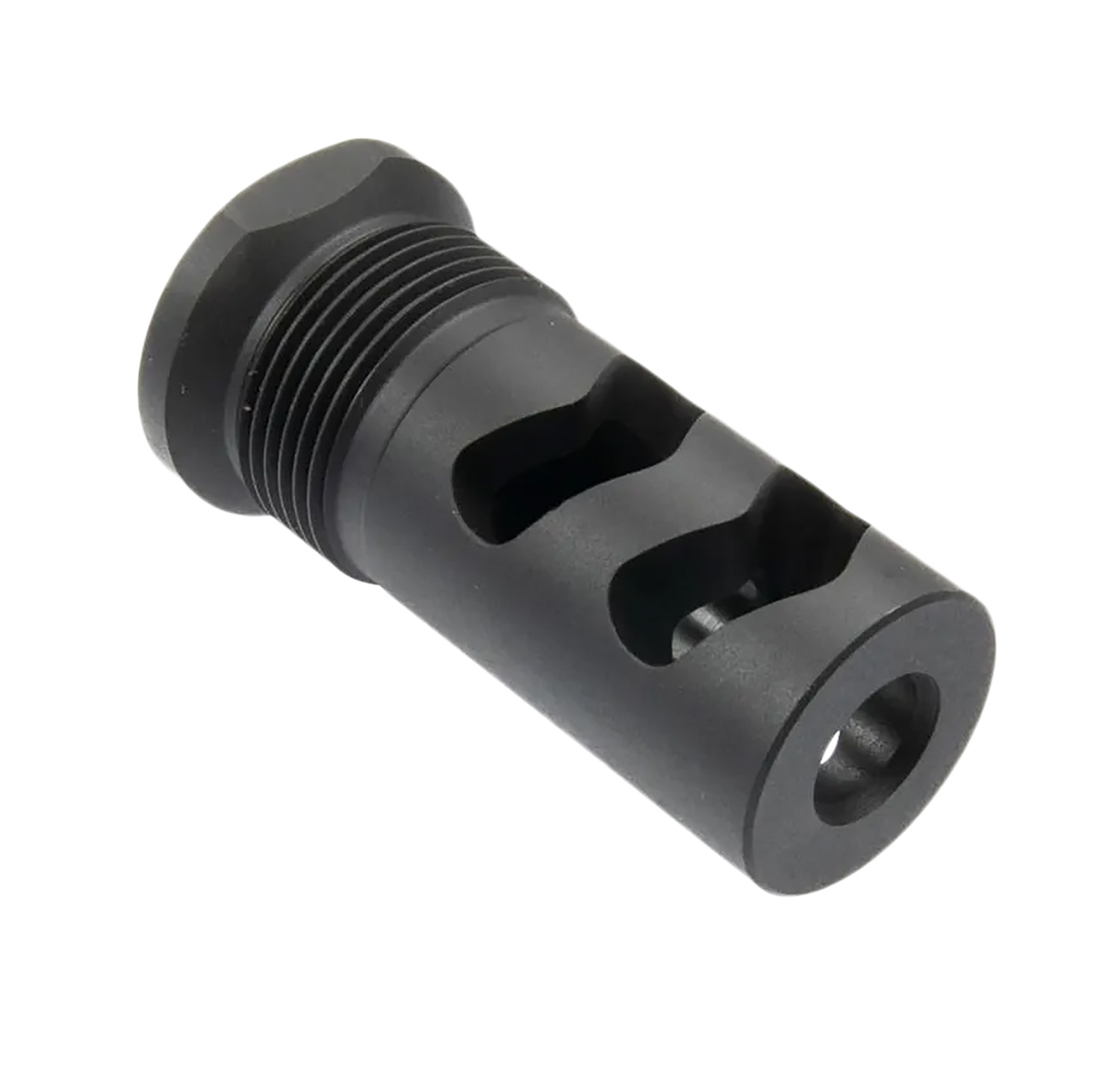 Wilson Combat SPRTMBFB30 Muzzle Brake Whisper 30 Cal 5/8″x24 Black Melonite