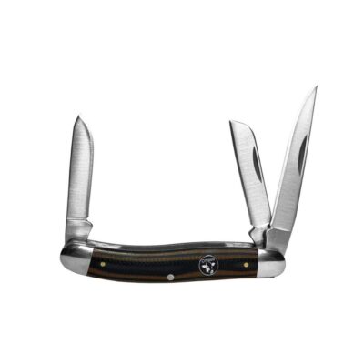 ABKT Cattleman Stockman Cowhand Series Knife 3 Blades Brown