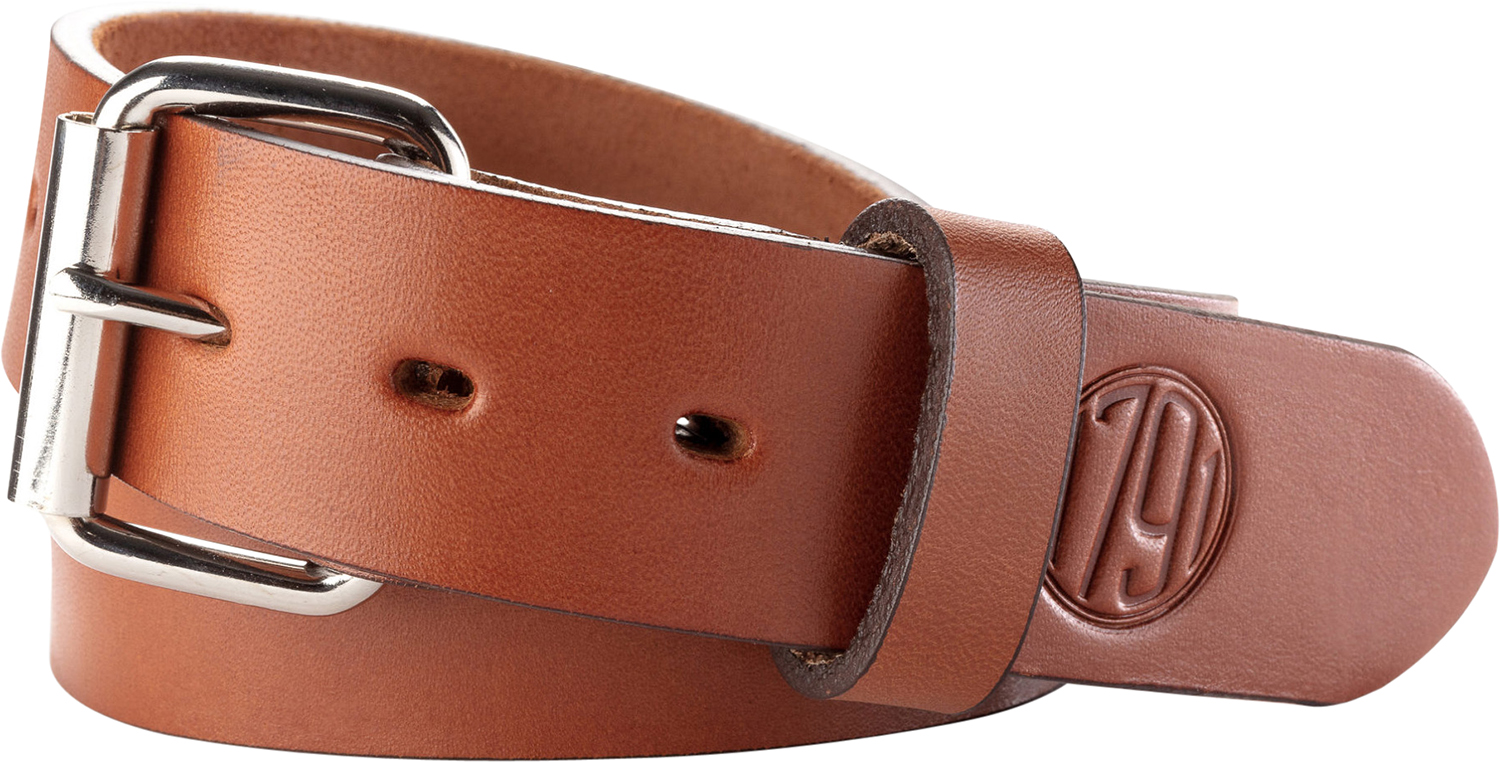 1791 Gunleather BLT014650CBRA 01 Gun Belt Classic Brown Leather 46/50 1.50″ Wide Buckle Closure