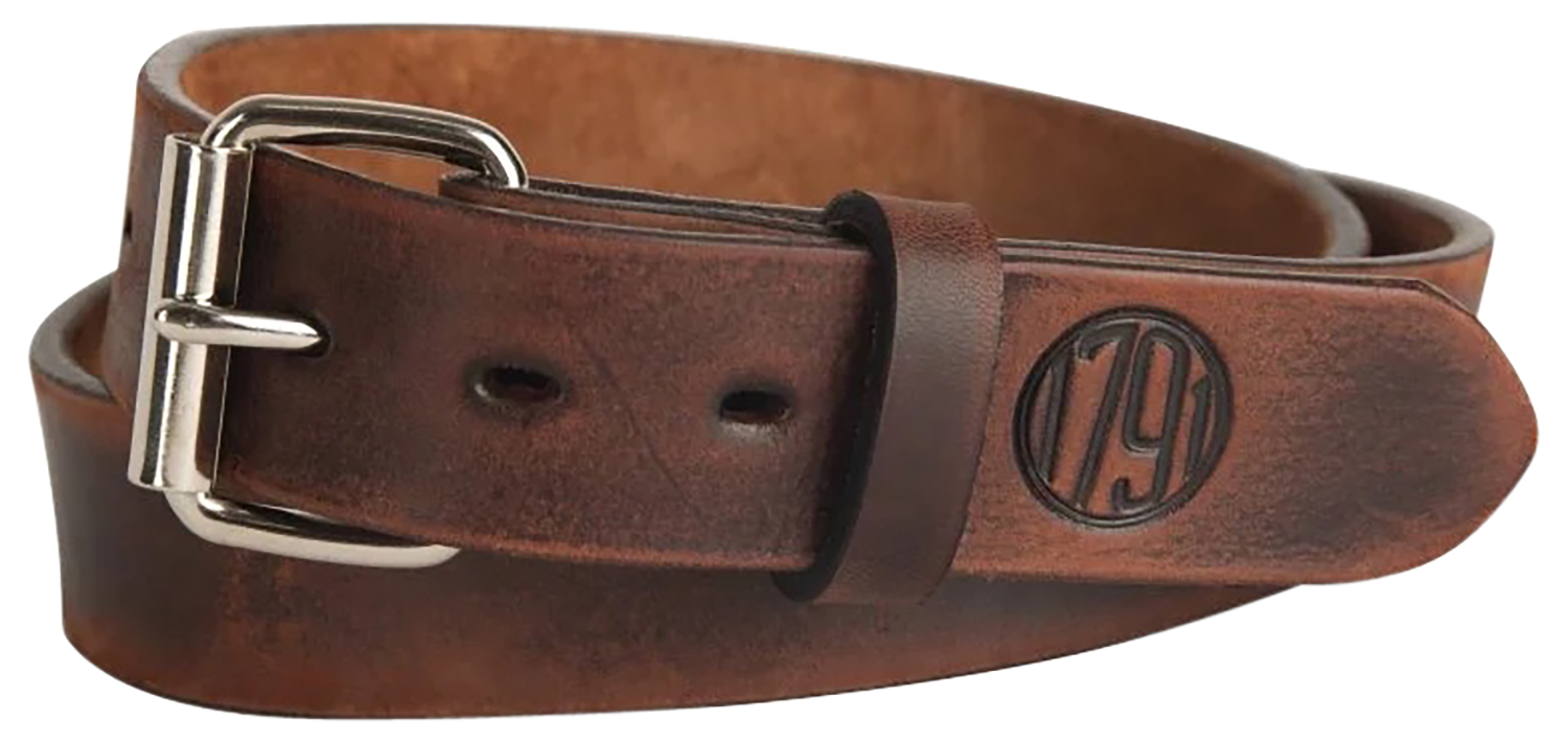 1791 Gunleather BLT013842VTGA 01 Gun Belt Vintage Leather 38/42 1.50″ Wide Buckle Closure
