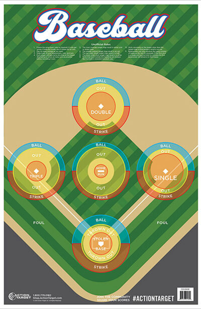 Action Target GSBASE100 Entertainment  Ball Field Paper Hanging 23" x 35" Multi-Color 100 Per Box