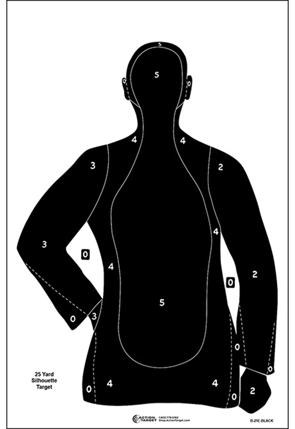 Action Target B21EBLACK100 Qualification  Silhouette Paper 23″ x 35″ Black 100 Per Box