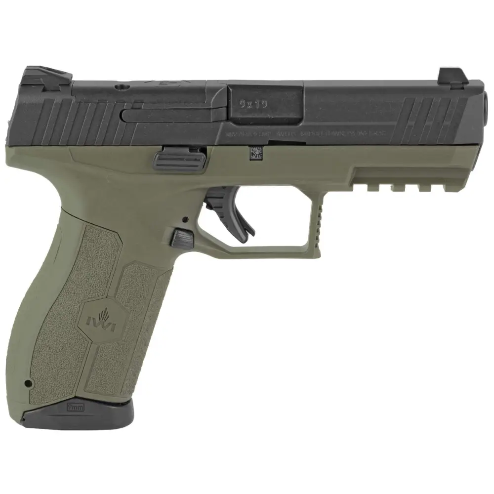 IWI MASADA HGA 9MM 4.1IN BBL 3 DOT SIGHT OD 2 17RD MAGS OPTICS READY