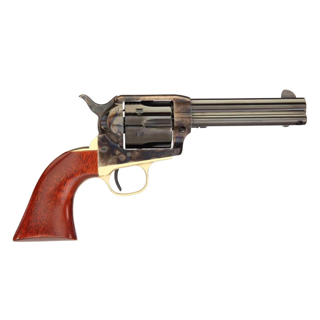 Taylor & Company Ranch Hand Handgun .357 Mag/.38 Spl 6rd Capacity 4.75″ Blued Barrel Case Hardened Wood Grip