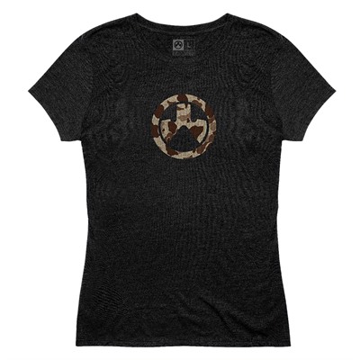 WOMEN’S RAIDER CAMO CVC T-SHIRT BLACK 2X-LARGE