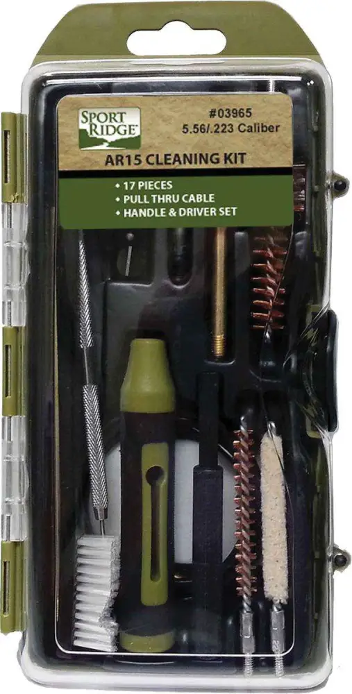 SPORT RIDGE AR15 17PC RIFLE CLEANING KIT HARD CASE